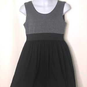 Aqua girls gray black sleeveless dress